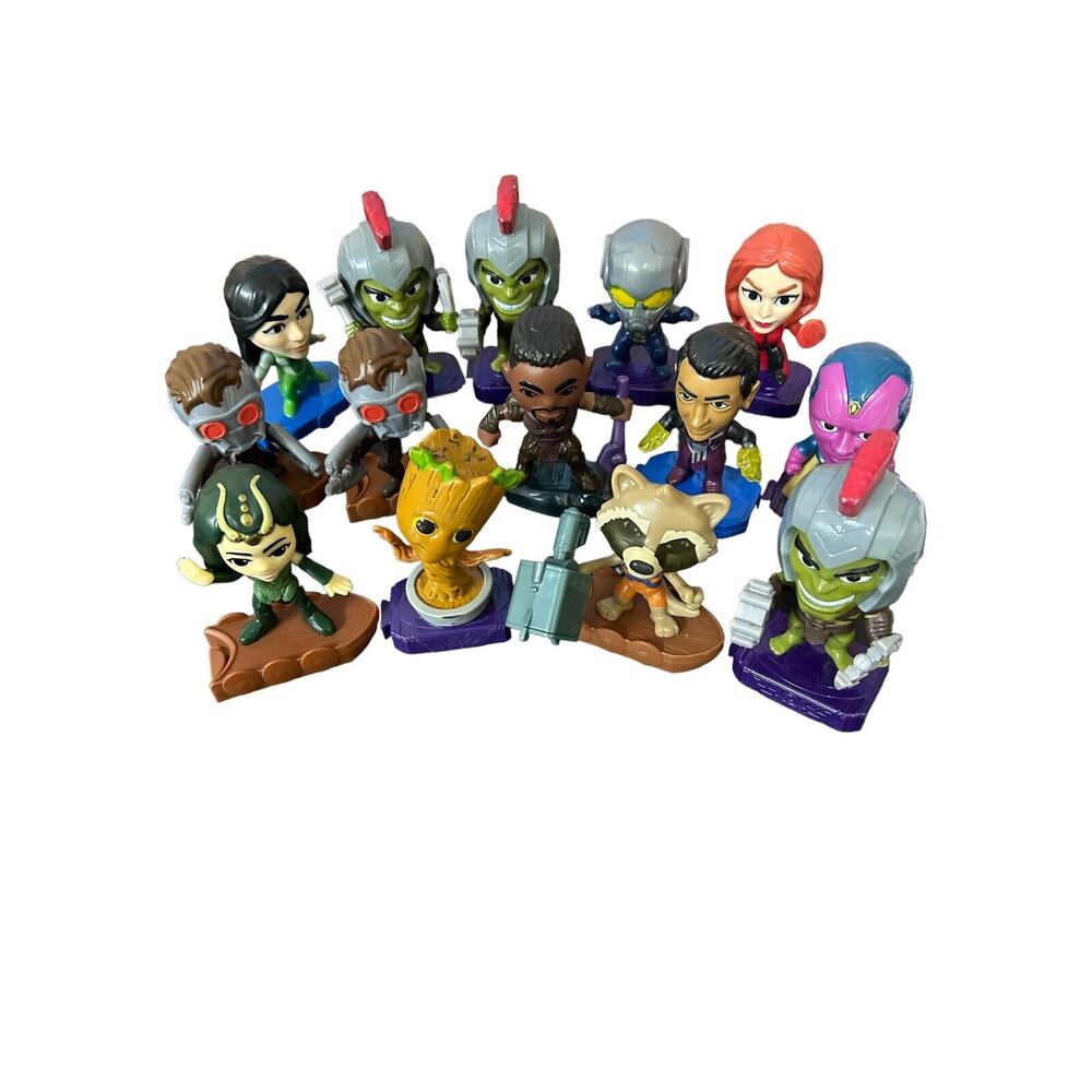 Mcdonalds‎ Marvel Avengers Toy Lot 14 Happy Meal Toys Hulk, Rocket Raccoon……